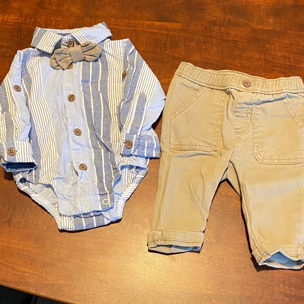 Blue and Tan Kids Matching Set